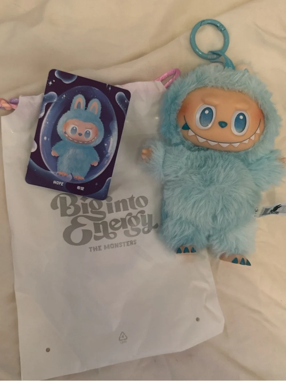 LABUBU The Monsters Plush Clip-On Toy - Blue